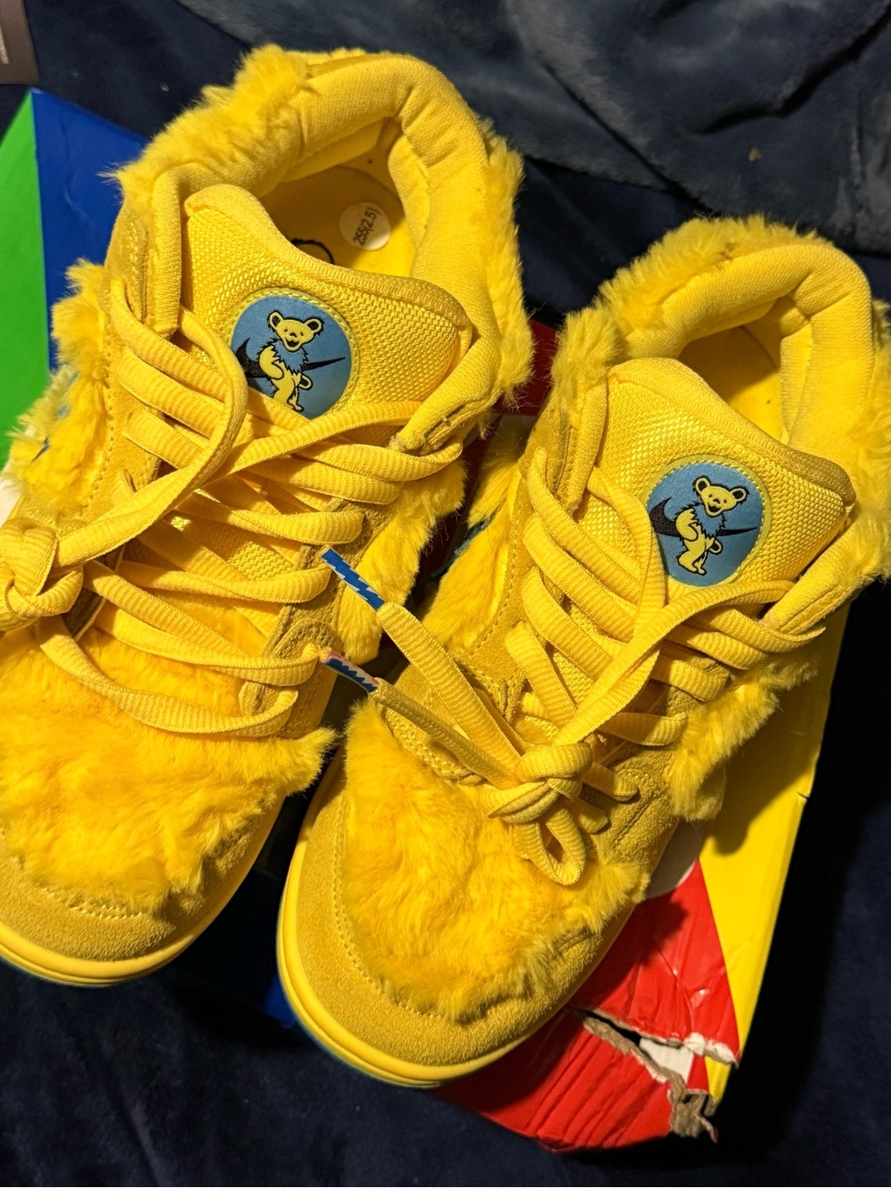 Nike SB Dunk Low Grateful Dead Bears Yellow CJ5378-700 Men’s Size 8 w/ Box - Picture 2 of 7